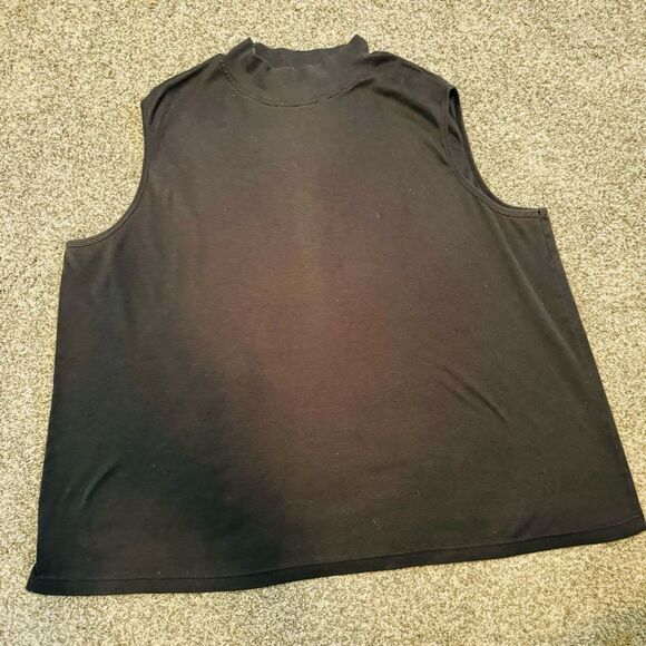 ONLY NECESSITIES sleeveless Cami Plus Size 3X Top Black - Picture 1 of 6